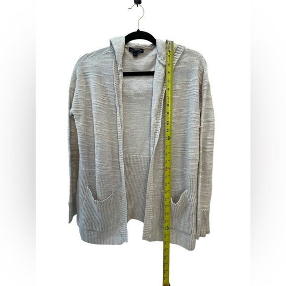 American Eagle Open Front Cardigan with hoodie in light beige size xs - Picture 9 of 10